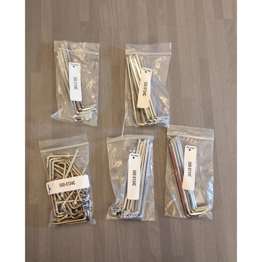 Fastenal 500-0134C L-Key Hex Wrench Allen Key Set 5 Packs Silver Steel